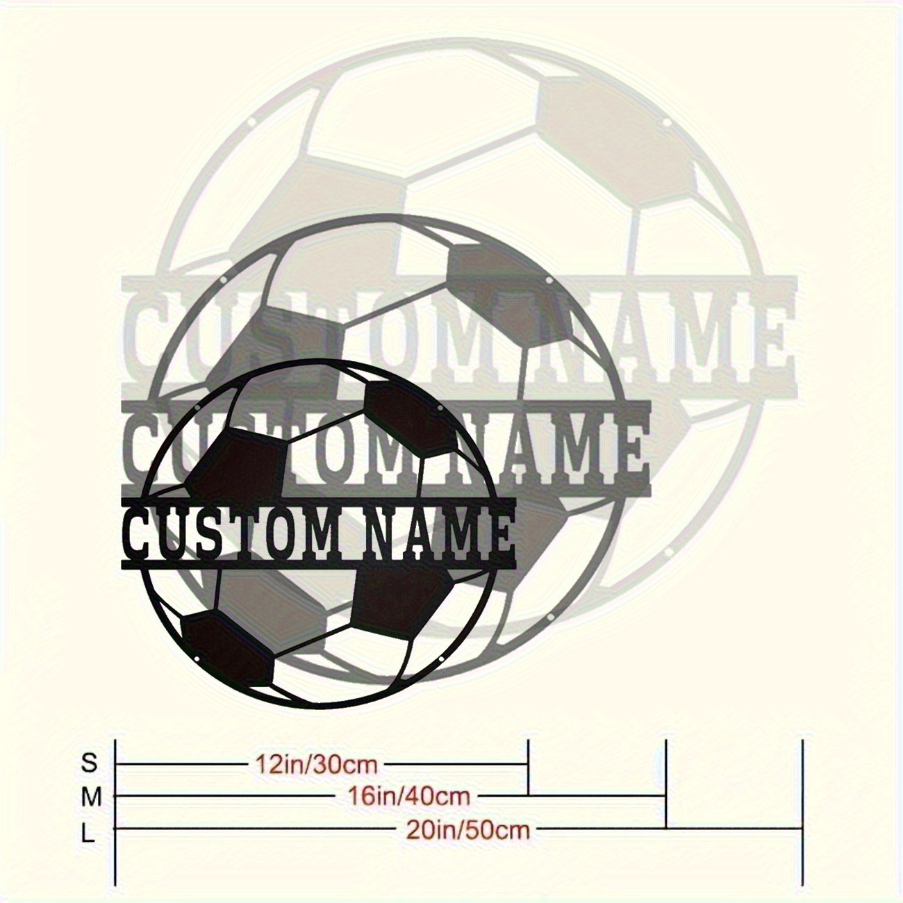 TEMU Custom Iron Football Sign, Decorative , Suphike Personalized Wall Art Featuring Soccer Players, Football Enthusiasts