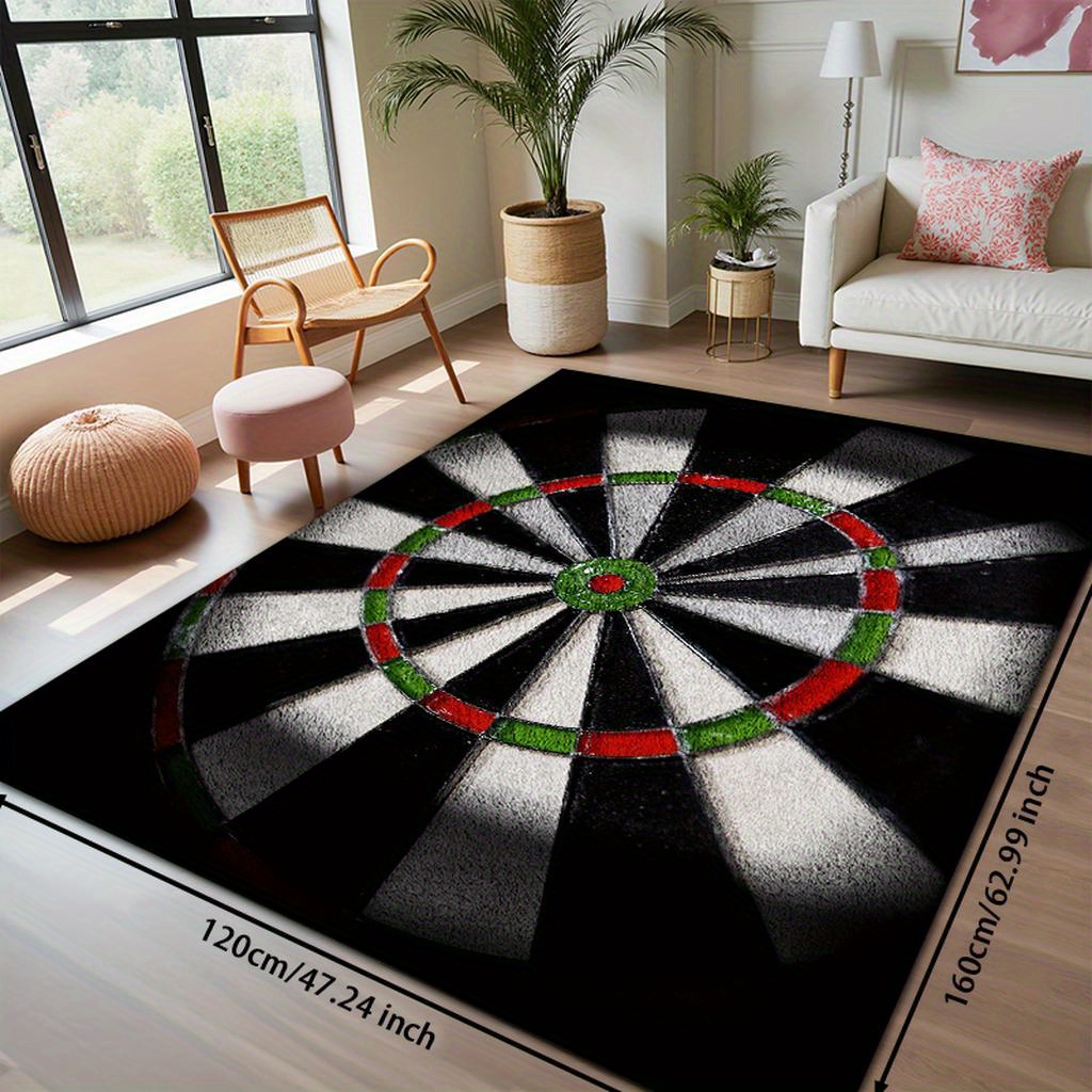 TEMU A Product: A Dartboard Patterned Mat, Soft And Durable, Machine Washable And Easy To Clean, Made Of Lightweight And Comfortable High-quality