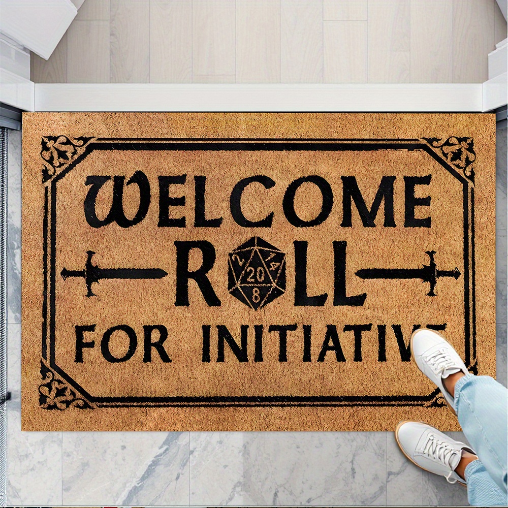 1pc welcome doormat inspired non slip entry - Temu France
