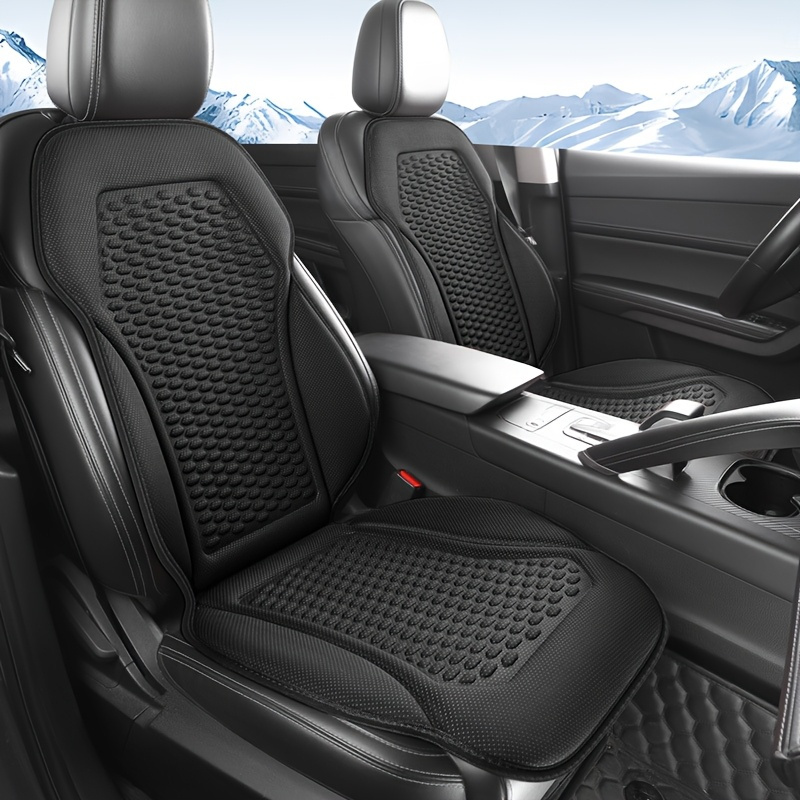 TEMU 2pcs Summer 3d Breathable Cooling Car Seat Cushions, Cooling Decompression, Strong Support, , Front Double Seat Car Seat Cushions