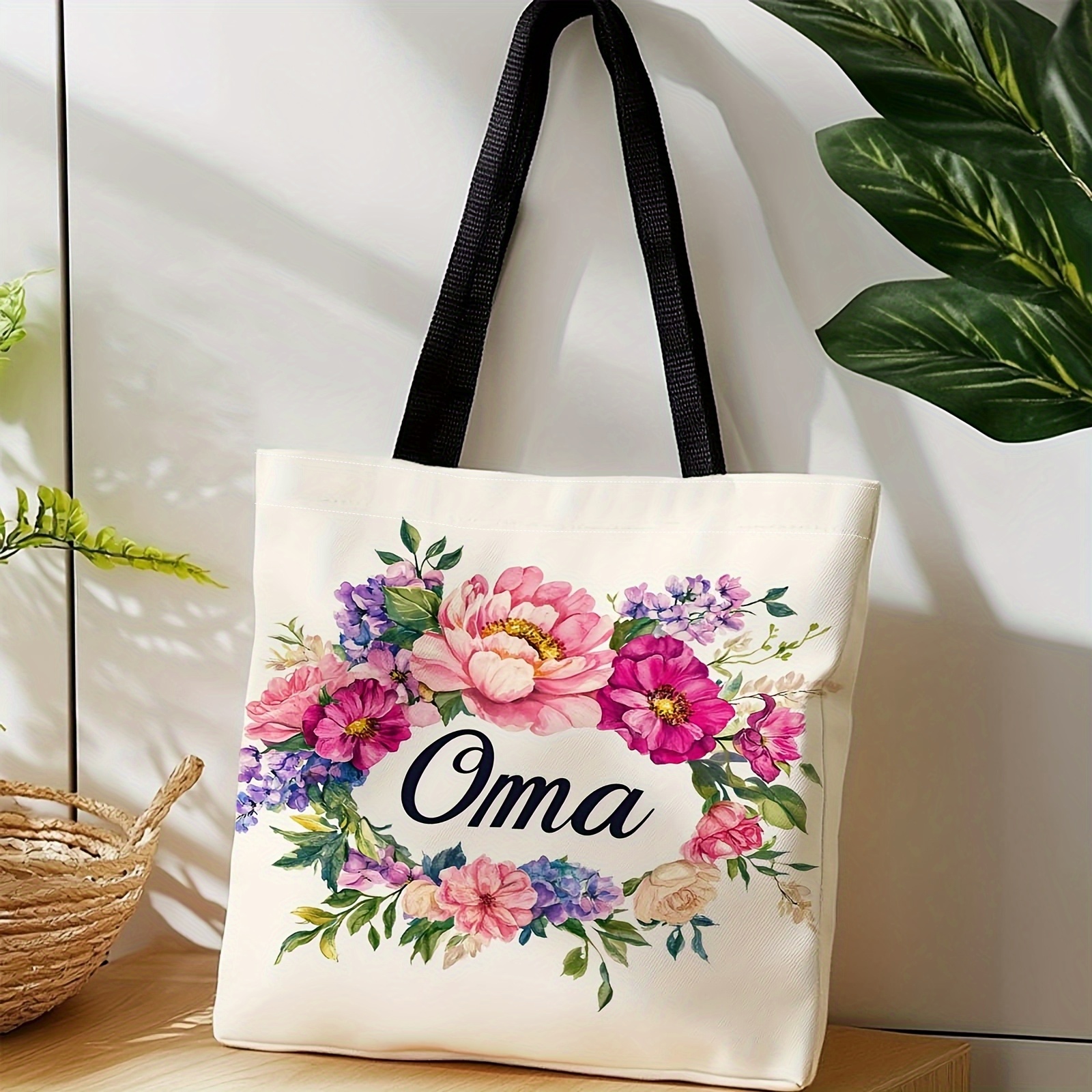 A Single, Elegant, And Versatile Handbag Featuring A , Suitable For Spring. Durable, Foldable, And Reusable, Making It Perfect For Shopping And Travel, With Space And Easy To Clean