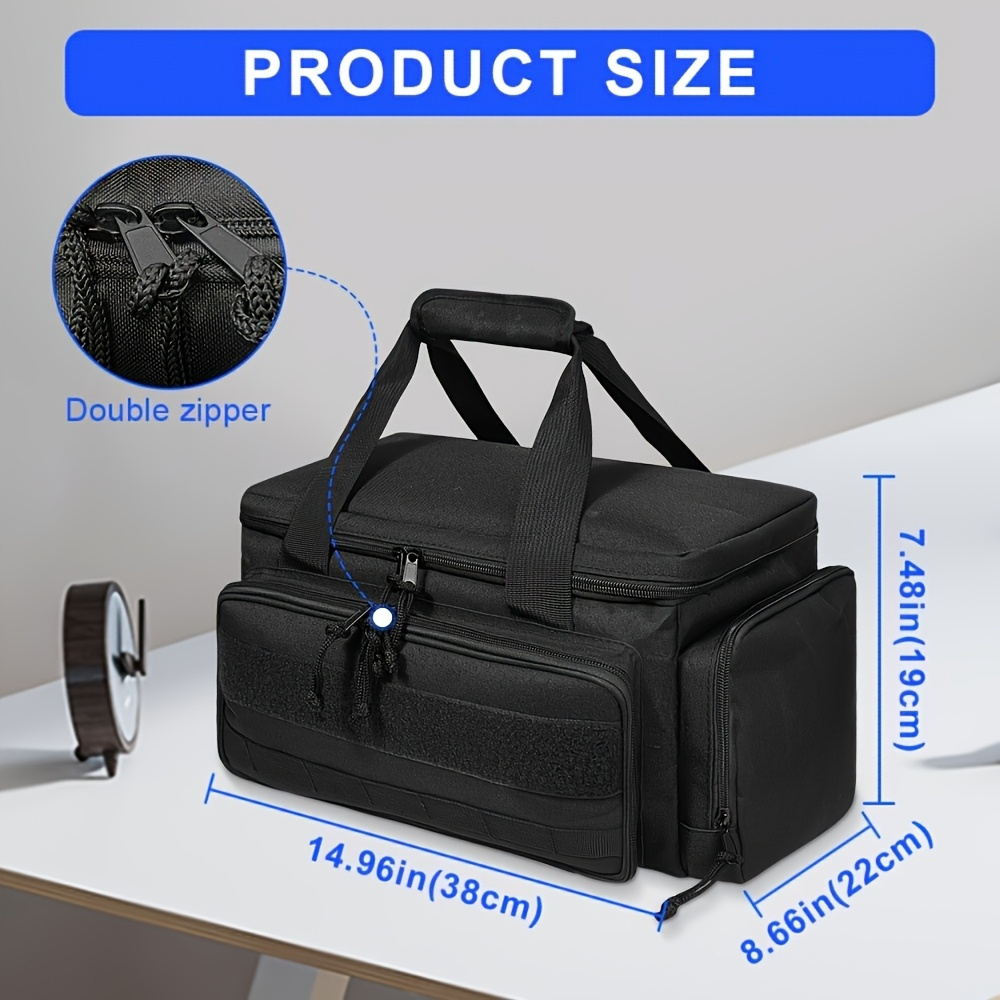 Conjunto de Herramientas de 14 Pulgadas, Resistente, para Electricistas y Técnicos de Mantenimiento – Case de Trabajo Negra, Durable, con Bolso Práctico de Almacenamiento Multi-Compartimento