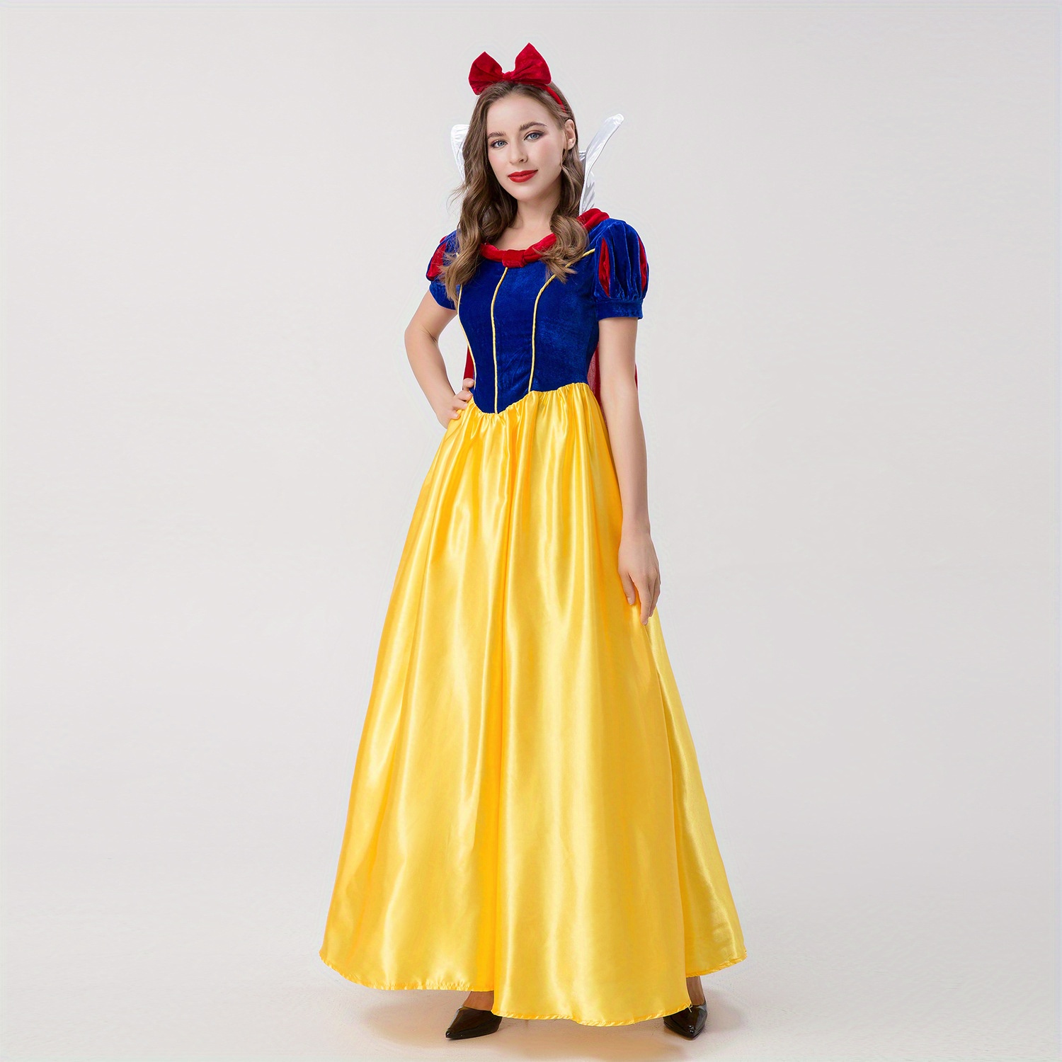 Costume de princesse pour adultes Halloween Cosplay Élégant Robe courte à  manches longues de Robe royale de fête Tenue