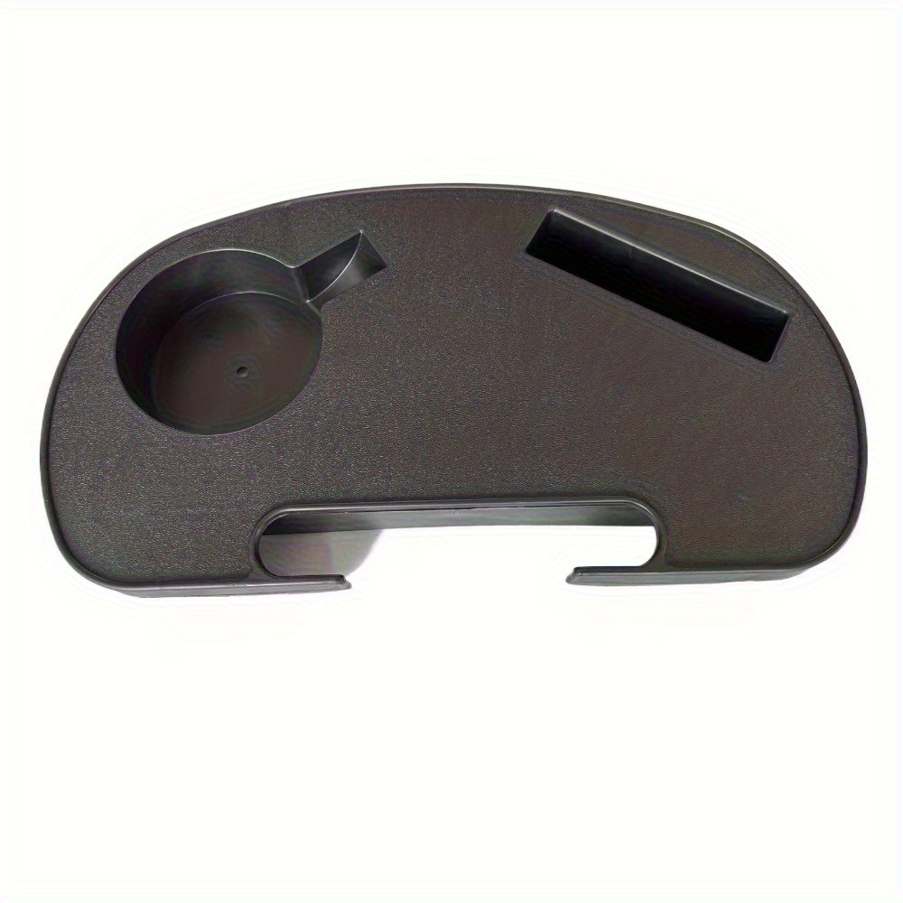 E-shop 1 Strapazierfähiger Getränkehalter für Schwerelosigkeits-Sessel – Robustes schwarzes Kunststoff-Clip-Tablett mit Handy-Schlitz, 12 Zoll breit,