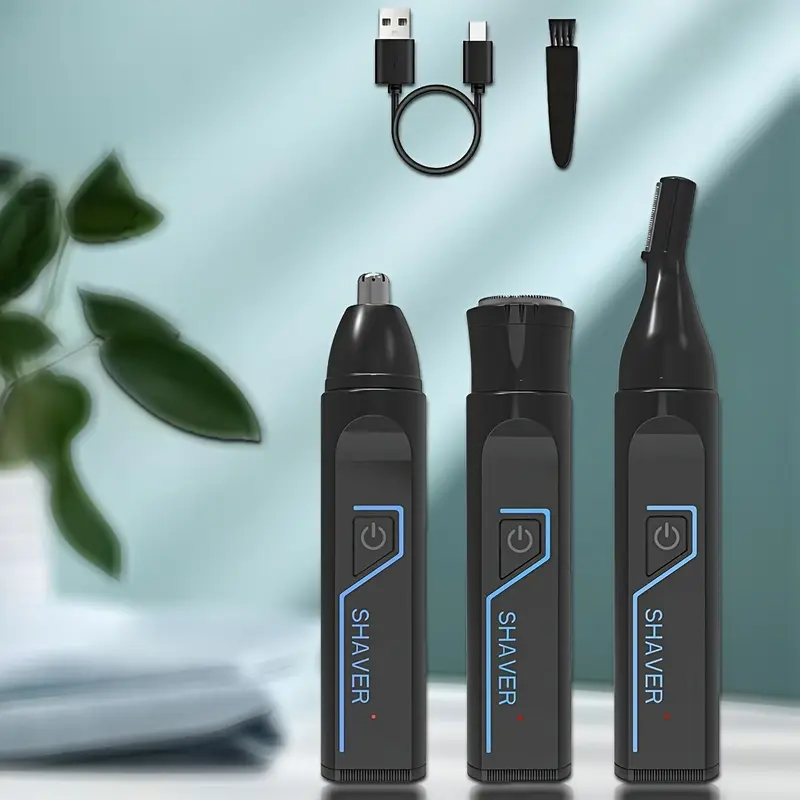 3 in 1 professional mens and womens grooming kit suitable for nose hair trimming sideburns trimming beard trimming ear hair trimming leg hair trimming underarm hair trimming bikini line trimming   electric shaver full body hair trimmer multi functional body groomer detachable heads usb charging perfect gift for father dad Product details 0