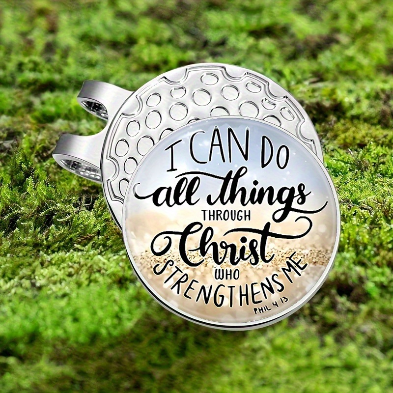 TEMU A Fashionable Christ-themed Hat Clip With A Strong Magnet, Designed For Golf Ball Marking, Which Golfers Can And