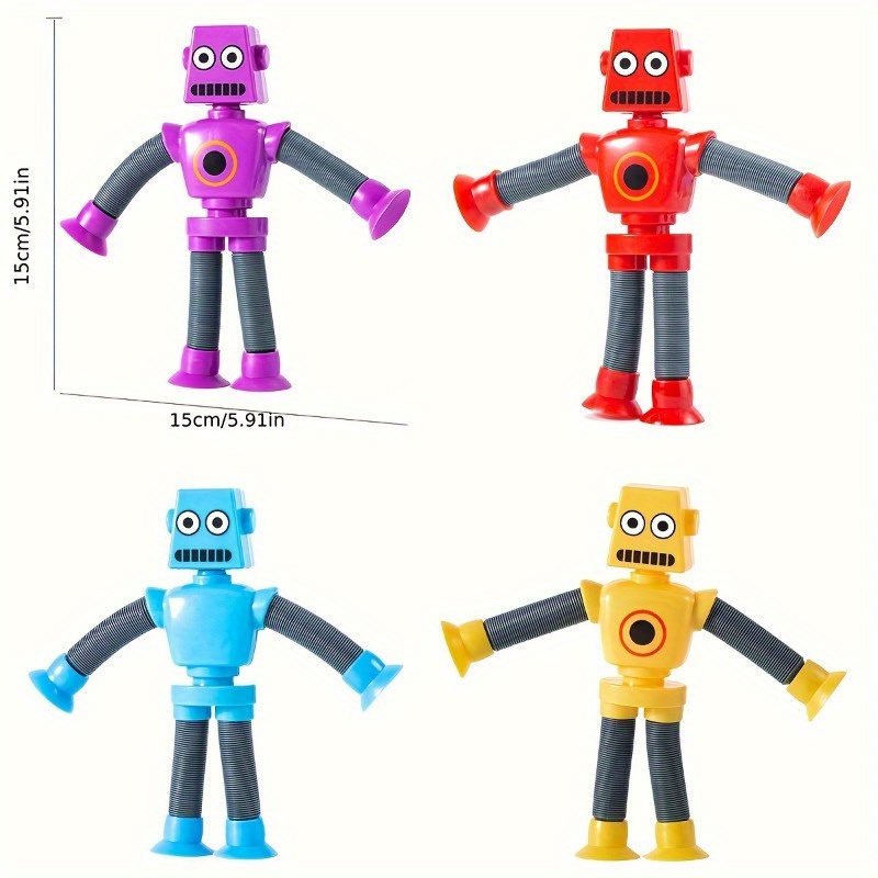 FlexiFun Retractable Robot Toy Pack - Halloween & Christmas Gift