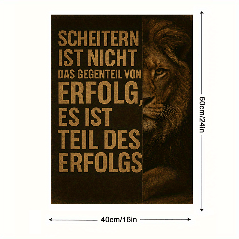 E-shop 2D Flach, 2D Flach, 1 Stück, Motivierendes Zitat Leinwandbild - Deutschsprachiger Text Leinwanddruck Poster mit Holzrahmen - Geeignet für