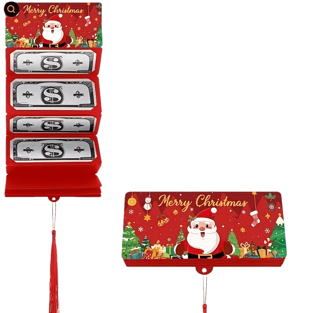 30 Weihnachts-Geschenkkartenhalter + Umschläge – 5 Festliche Designs (Eisbär, Weihnachtsmann, Baum, Schneemann, Elch)