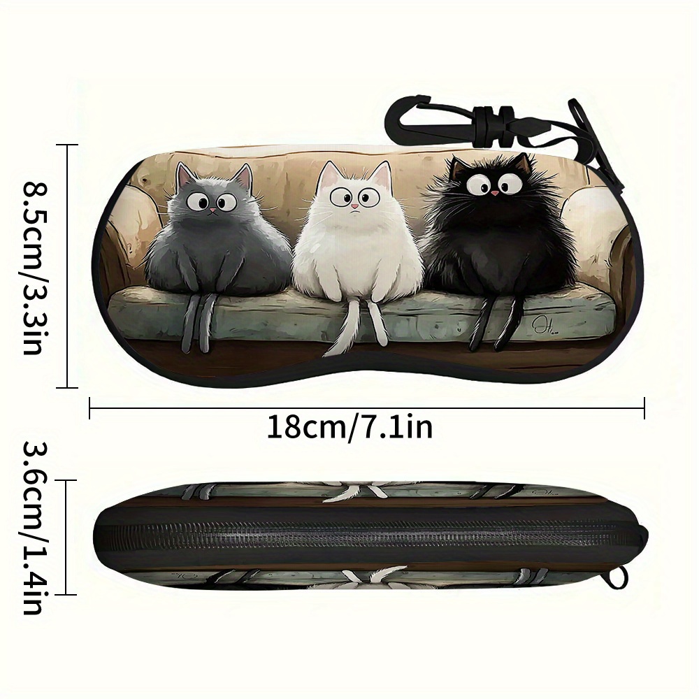 1pc, Printed Glasses Case , Perfect For Suitable For Glasses, Wallets Or Accessories, Design, Cute Glasses Box, Suitable For Men And Women