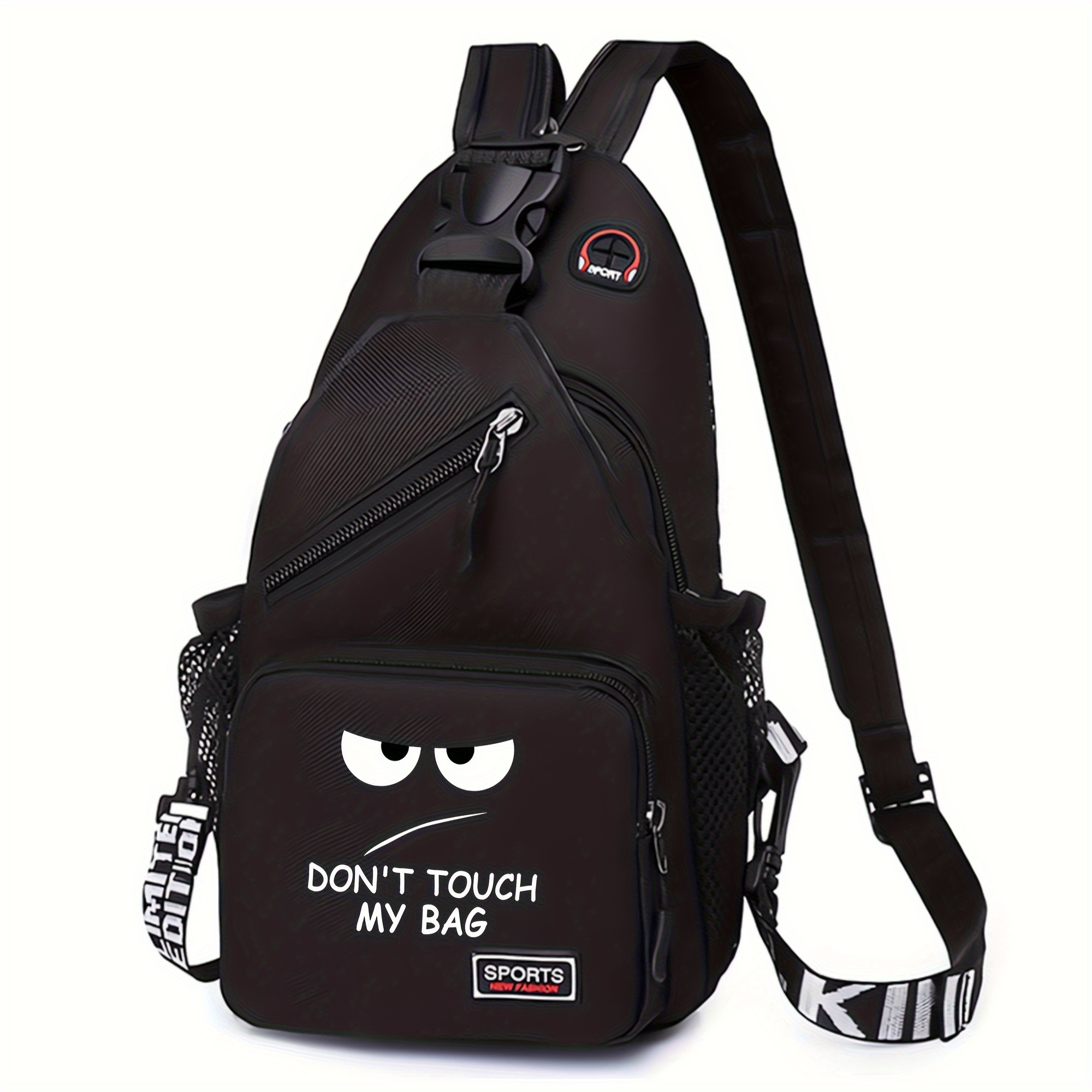 Print Oxford Crossbody Bag - Durable Adjustable Shoulder Strap, Storage Space, Versatile Use For Outdoor, Work, College - Lightweight, Foldable Design, Polyester Lined, For Teenager