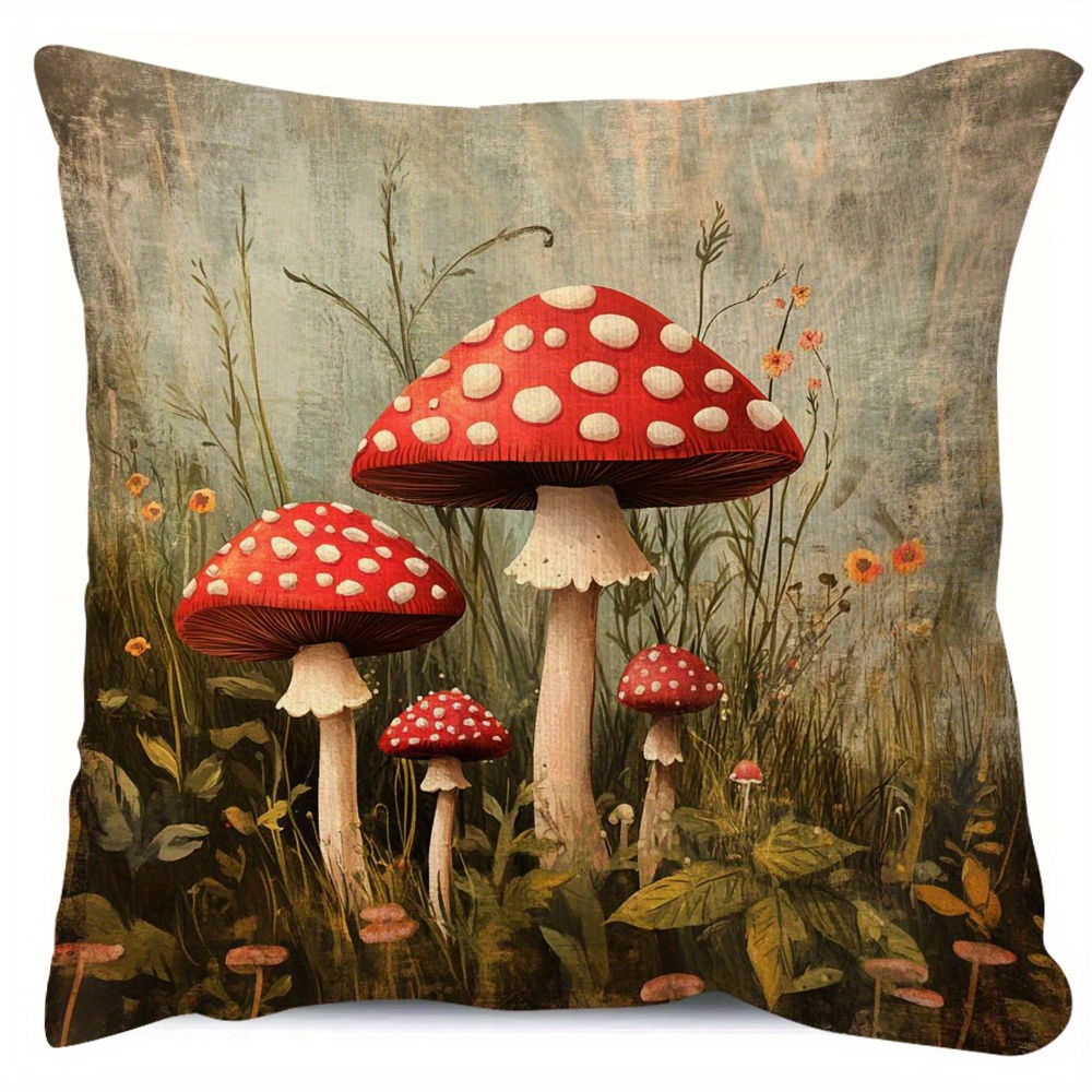 TEMU 1pc Whimsical Woodland Decorative Pillowcase - 18