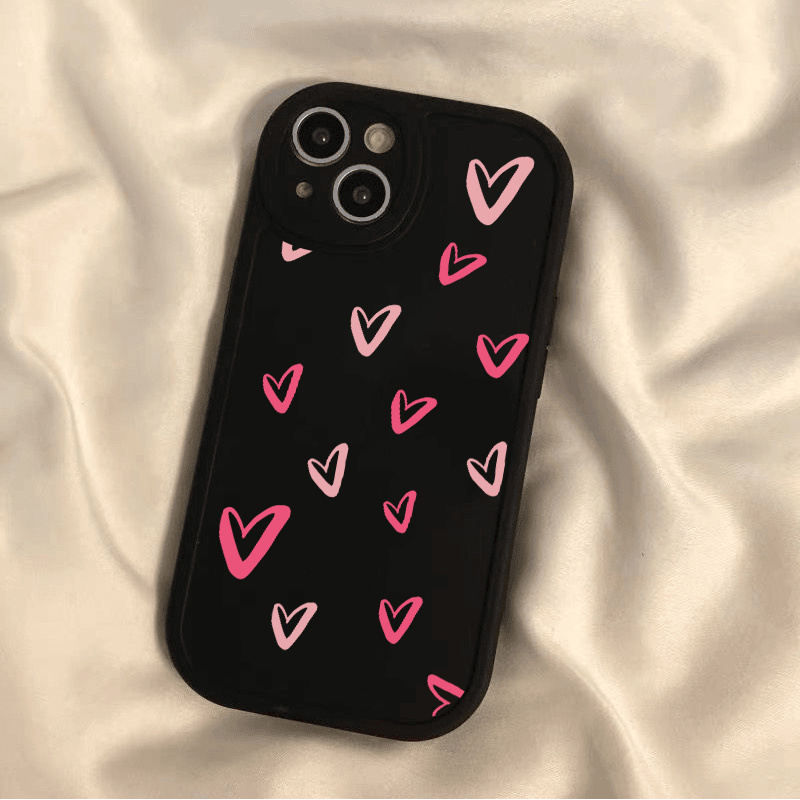TEMU Phone Case: Hollow Love. Suitable For Iphone 16/16 Pro/16 Pro Max Phone Case 15/14/13/12/11, The Appearance Of Round , Simple And , Exudes A