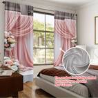 2pcs 2d impressão floral drape tela porta cortina varão bolso, e alegre, adequado para e escritório (não camadas cortinas)