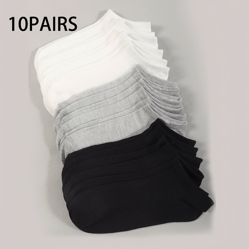E-shop Gemischte Farben 8/10/12/16/20 Paar Socken für Damen und Herren – Sommer-Dünnschichtsocken in einfachen Unifarben zur Auswahl