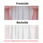 2pcs 2d impressão floral drape tela porta cortina varão bolso, e alegre, adequado para e escritório (não camadas cortinas)