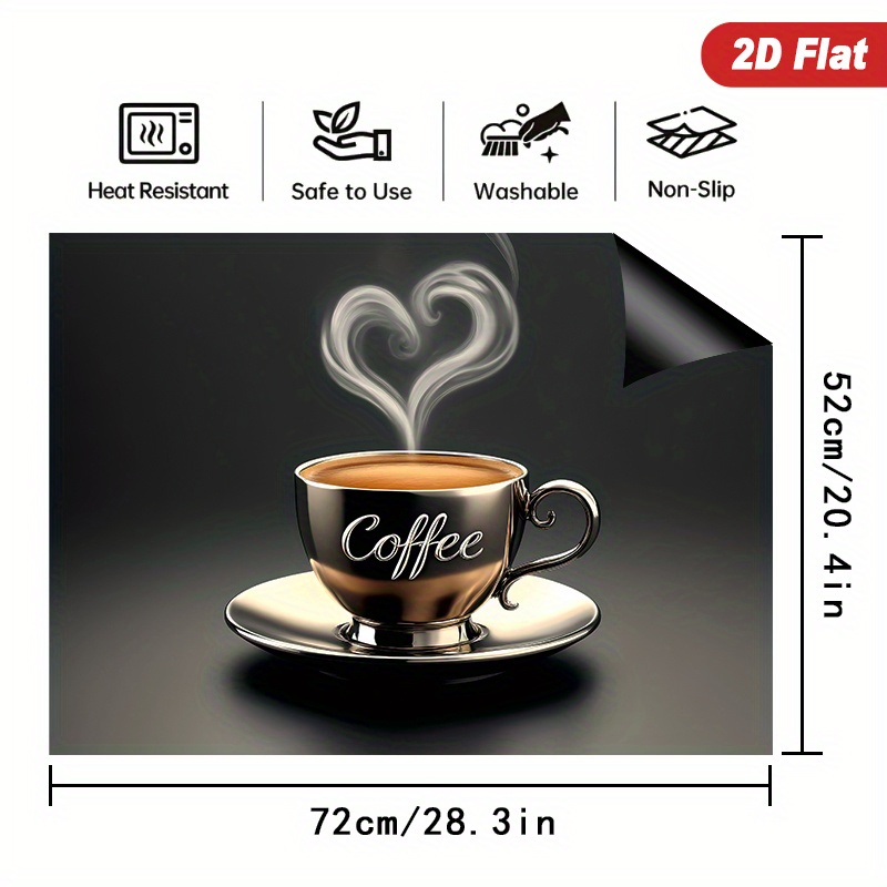 TEMU 1pc Diatomite Stove Cover Suitable For Stoves, Induction Cooktops & Ceramic Ovens - Heat-resistant Protective Mat With Multi-functional Coffee