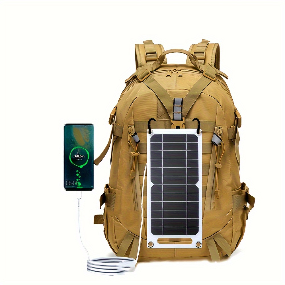 1pc solar panel with usb portable solar charger usb powered device charging compatible with smartphones tablets rv camping emergency backup power lightweight compact for outdoor home off grid use rv charging station sturdy construction Product details 4