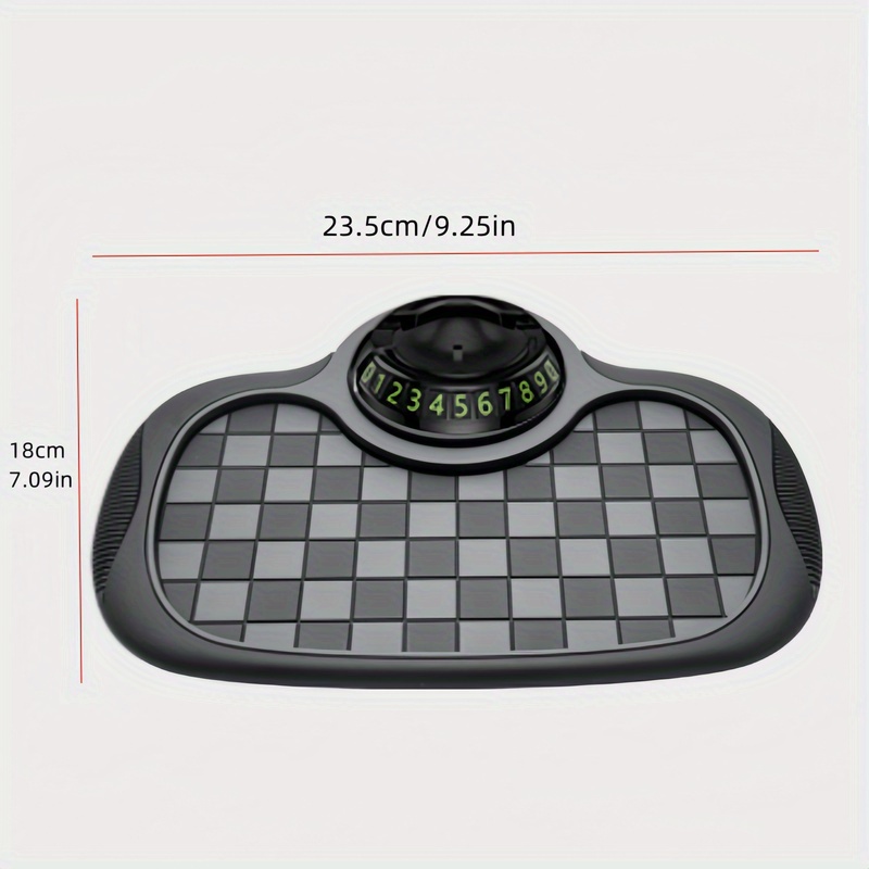 Multifunctional Non-Slip Car Dashboard Cushion with Rotating Phone Holder and Large Storage, Heat-Resistant Silicone, Multiple Black Color O