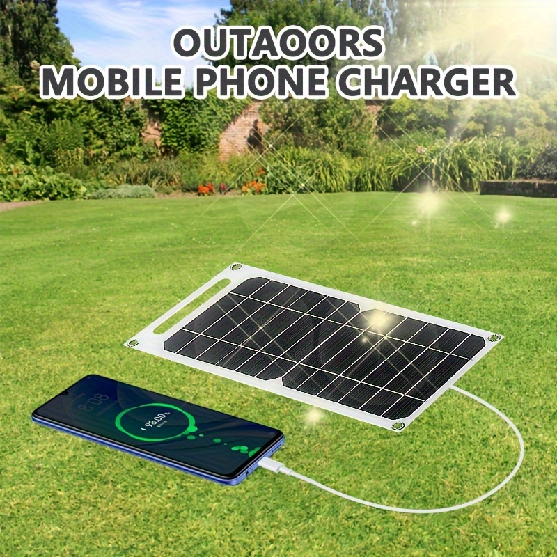 1pc solar panel with usb portable solar charger usb powered device charging compatible with smartphones tablets rv camping emergency backup power lightweight compact for outdoor home off grid use rv charging station sturdy construction Product details 7