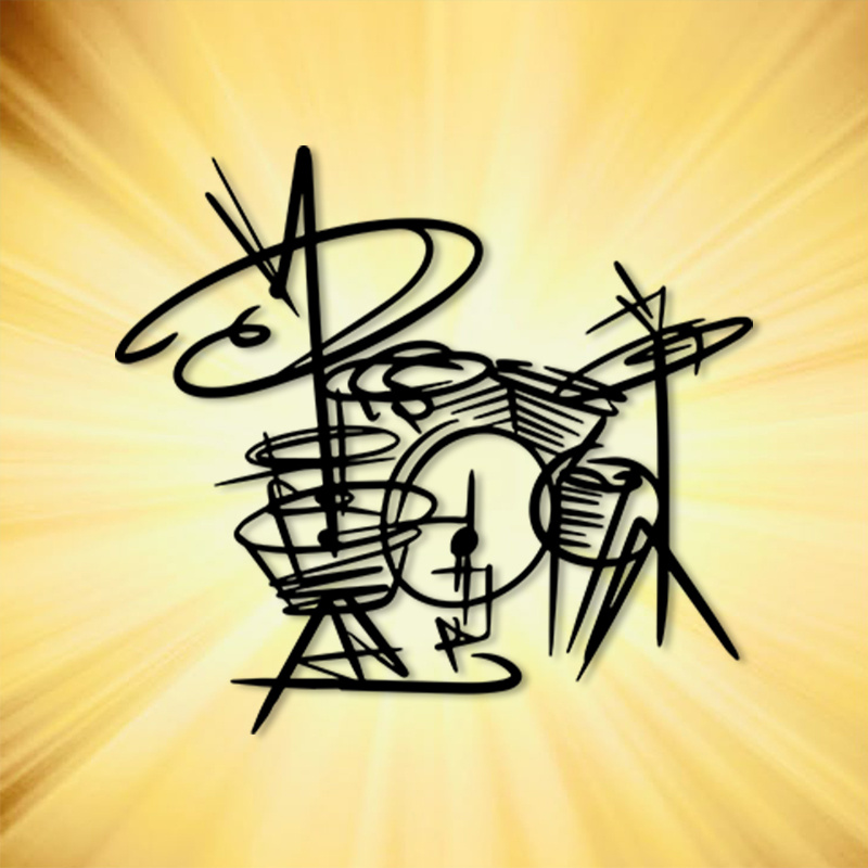 TEMU 1pc Drum Metal Wall Decoration, Drum Sculpture Mural, Perfect Decoration For Music Studio And Leisure Area, Modern Music Style Gift, Rust-proof
