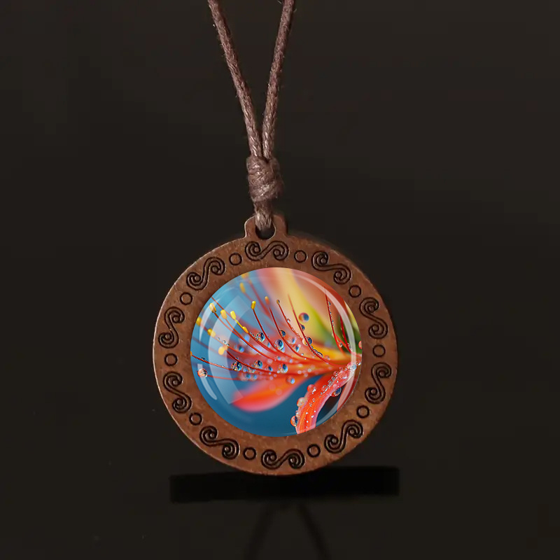 Bohemian Floral Necklace with Adjustable Cord, Gift-Ready