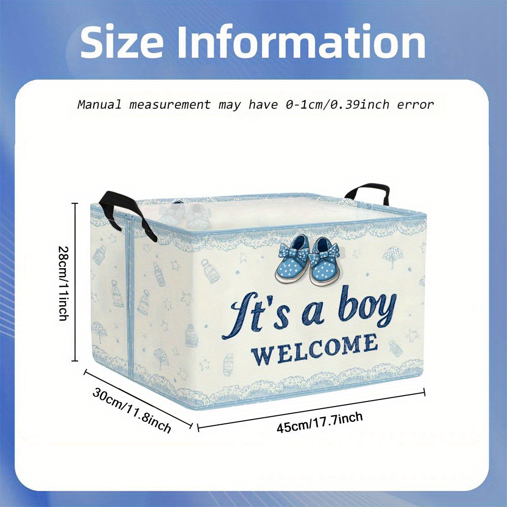 TEMU 1pc Baby Boy Basket – Perfect For Minimalist Bedrooms, Bathrooms, And Laundry Rooms, Matches Modern Interiors, Shelf Baskets