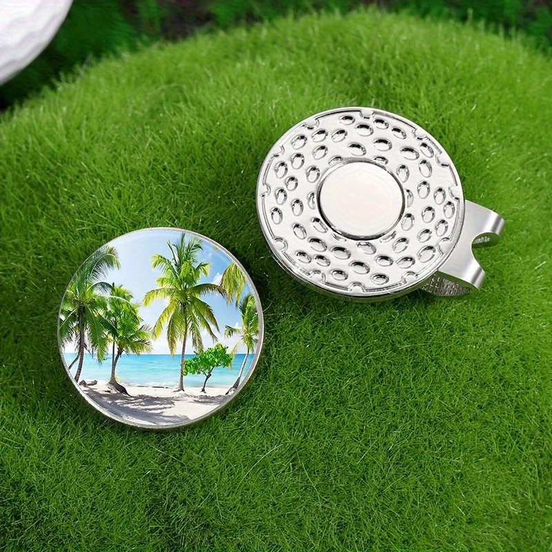 TEMU 1pc Magnetic Golf Ball Marker - Tree Hat Clip, Strong , Durable Iron Construction, Easy / For Golf Course & Casual - Perfect Golf Gift For