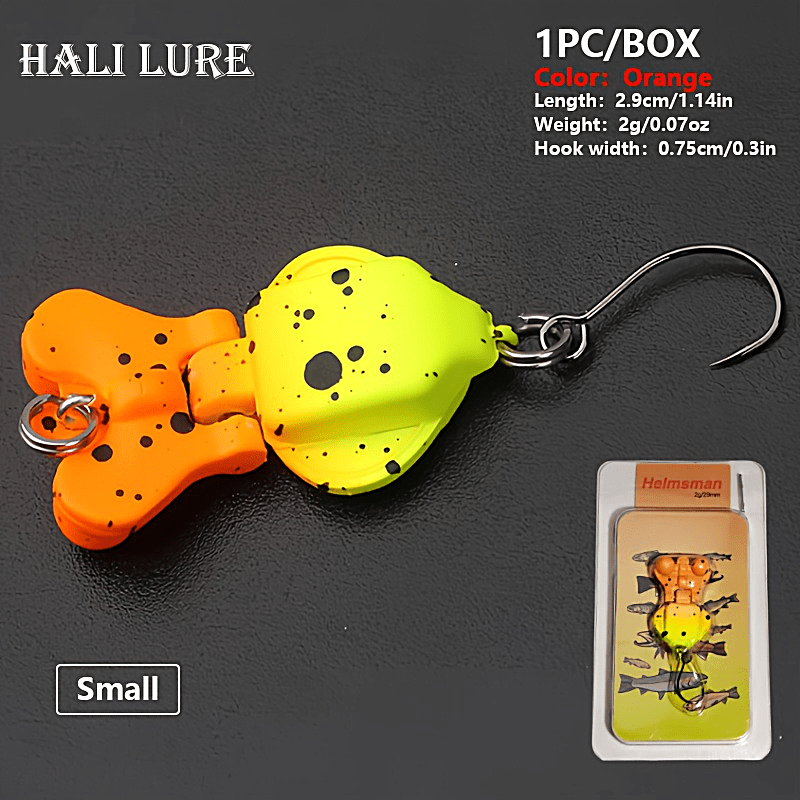 E-shop Einzelverpacktes Mikro-Stream-Kleinhakenköder, eingebaute 2 Stk. Gewichtsperlen, links-rechts-schwingender Schwimmstil,