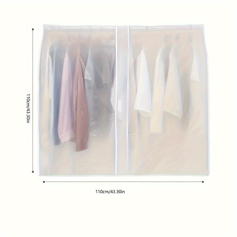 TEMU A Single Piece Of Transparent Clothing Dust Cover For Wardrobe Storage And Hanging