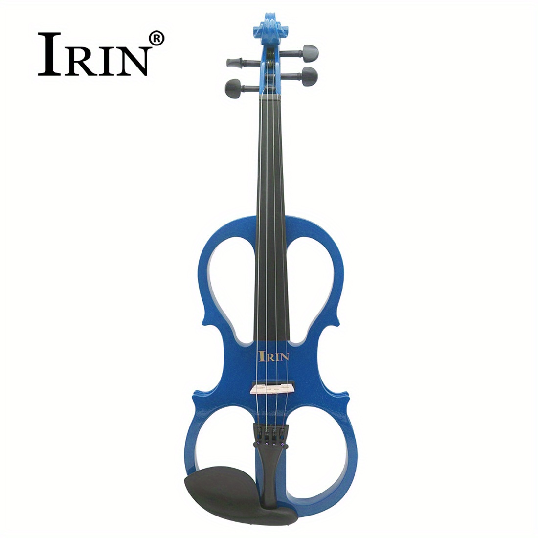 Violín Eléctrico IRIN Profesional - Tamaño Completo 4/4, Proyección de Sonido Amplificado (Sin Baterías Necesarias), Acabado UV - Ideal para Presentaciones en Vivo, Grabación y Enseñanza - Para Violinistas Profesionales y Principiantes - Elegante Color Azul, Instrumento Musical Estiloso, Artesanía de Alta Calidad, Música Educativa, Orquesta