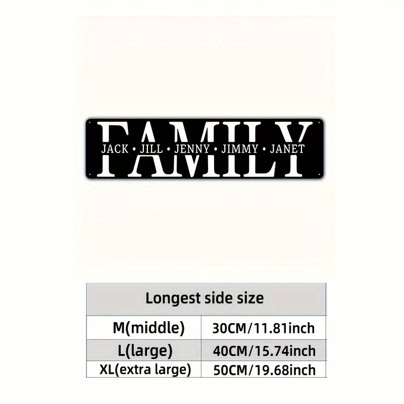 TEMU Customized Personalized Aluminum Alloy Family Name Sign - Custom Wall Hanging Decorative Plate For Home, Bar, Cafe, Garage - Multipurpose Iron