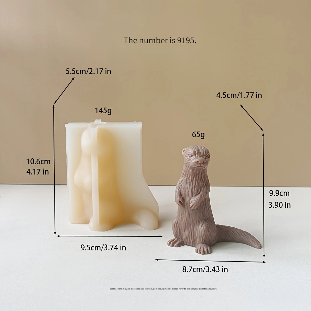 Otter Aromatherapy Gypsum Candle Handmade Silicone Mold