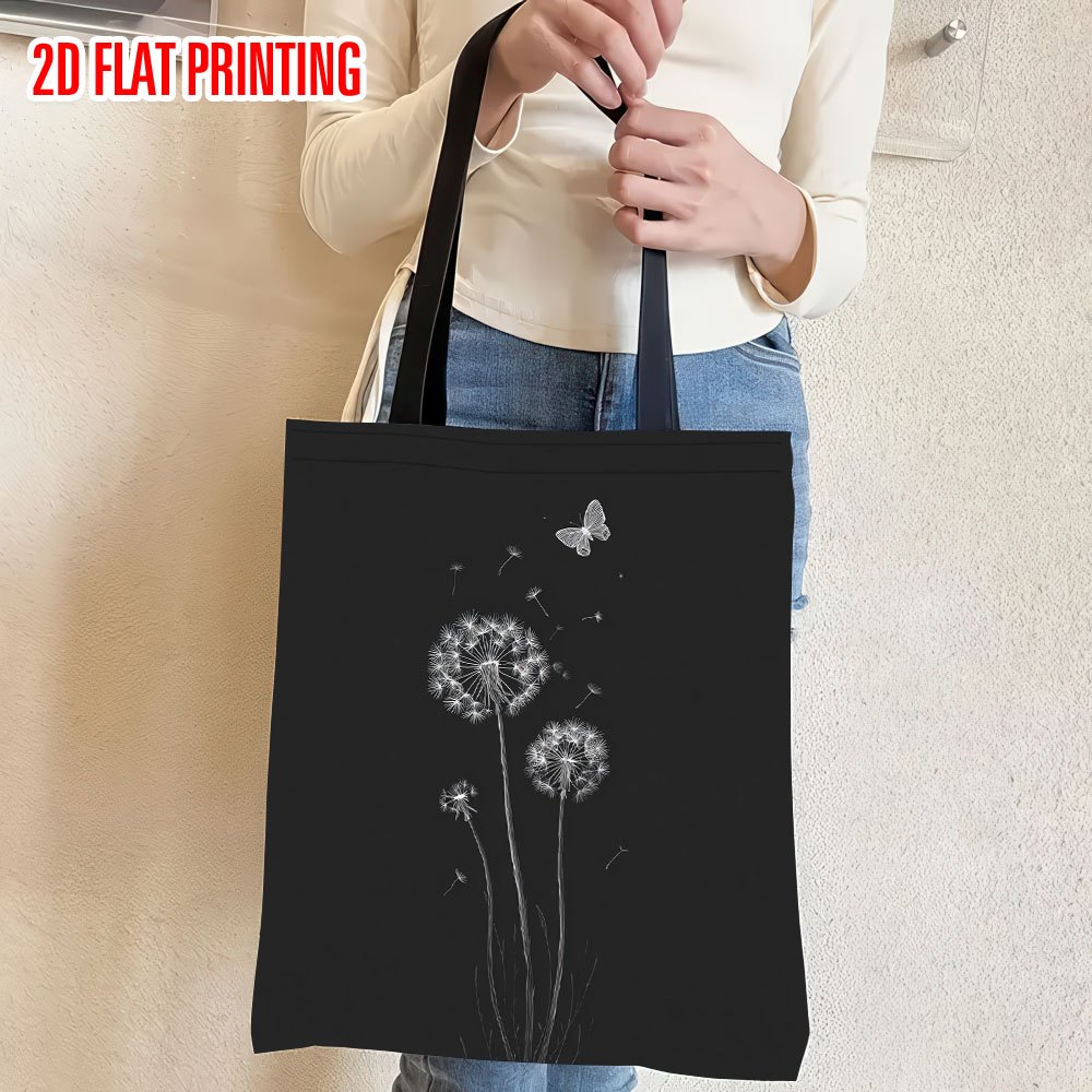 TEMU 1 ud. Bolso tote de calidad con estampados de y mariposas - para estampado, ideal para el trabajo, viajes, compras y uso diario, con gran