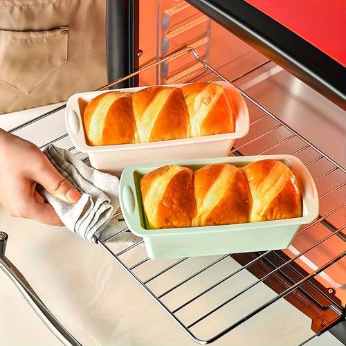 2pcs silicone loaf pan non release rectangular silicone cake pan for baking bread flexible silicone baking mold mold toast pan brownie loaf pan cake mold