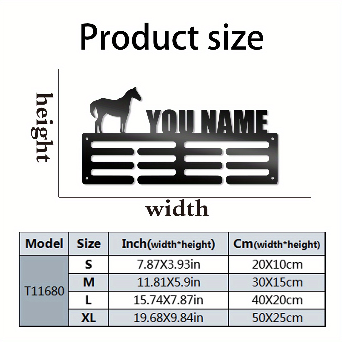TEMU 2d 1pc Customizable Ribbon Display, Equestrian Show Medal Hanger, Award Ribbon Rack, Horse Lover Gift, Medal Holder For Achievements, 2d Flat,