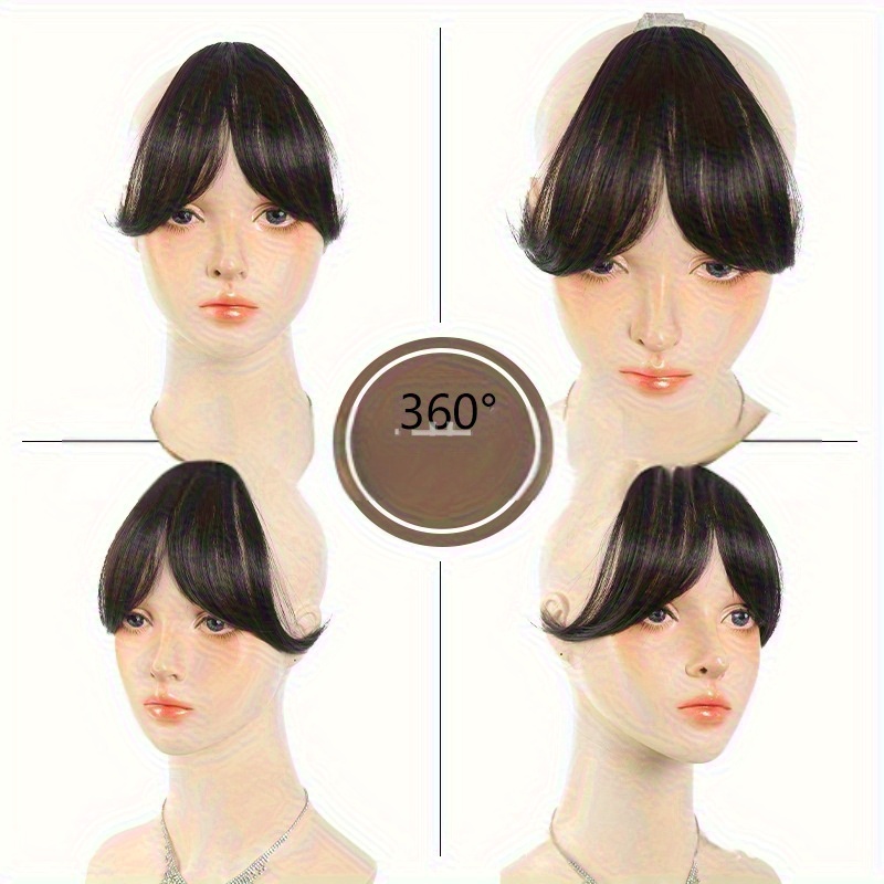 stylish clip in bang wig synthetic fiber natural look no   needed   everyday styling and forehead coverage wavy style suitable for all   details 3