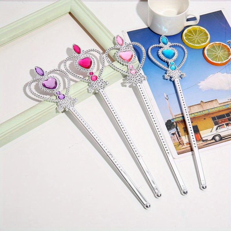 Corona De Princesa Y Varita Mágica Azul Para Niñas – Set De 2 Piezas, Accesorios De Disfraz Para Cumpleaños Y Juegos De Rol