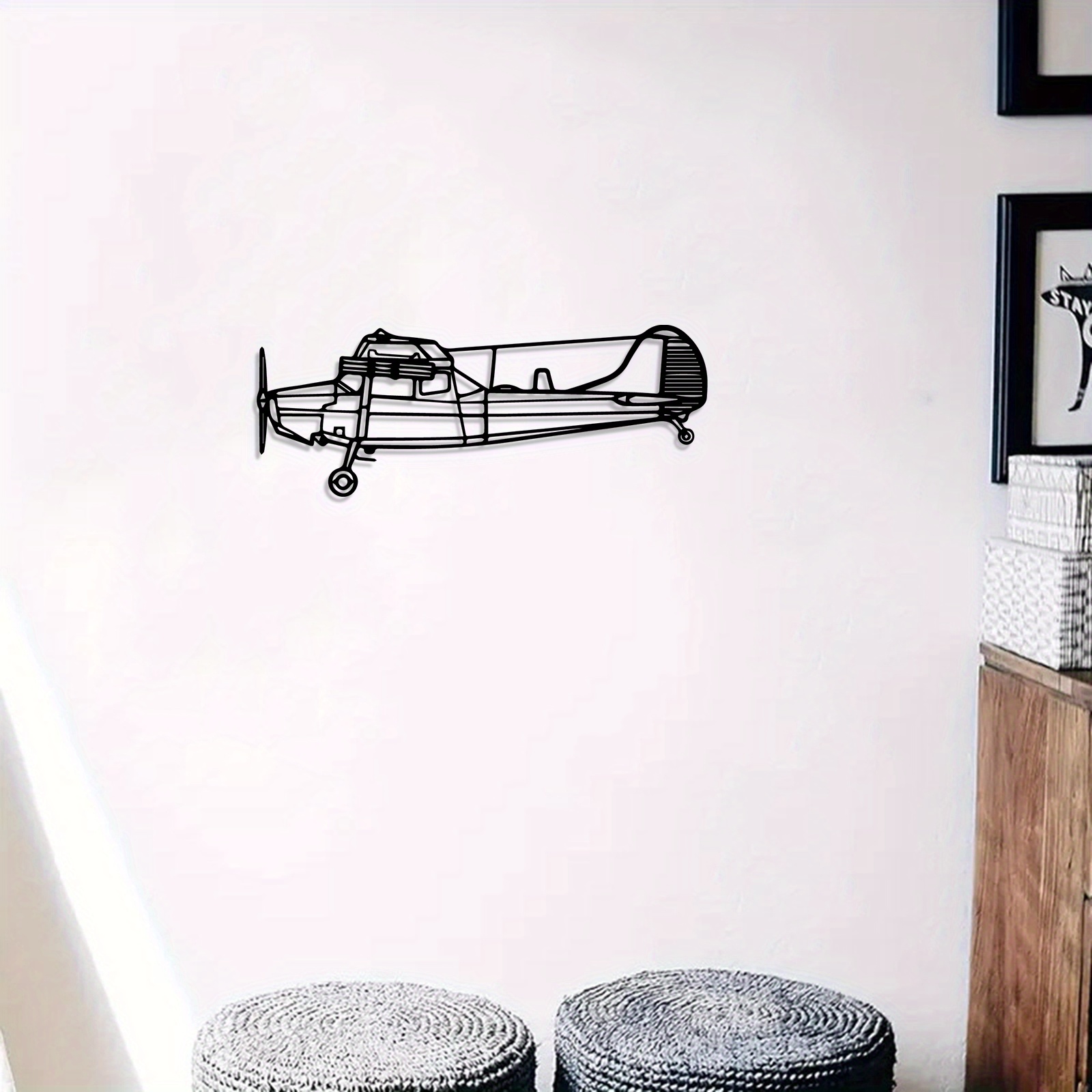 INOOMP Retro Flugzeug-Propeller Wanddekoration - Metall Wandbehang Industrie-Look