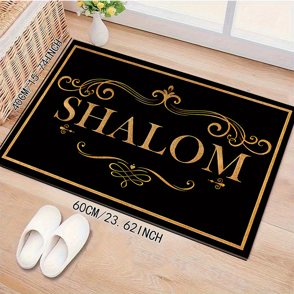 TEMU 1pc Golden Lettering Decoration, Ornate Vintage Style, Oktoberfest, Velvet - 850g/m² - 0.7cm Thickness, For Camping, Christmas, Easy To Clean,