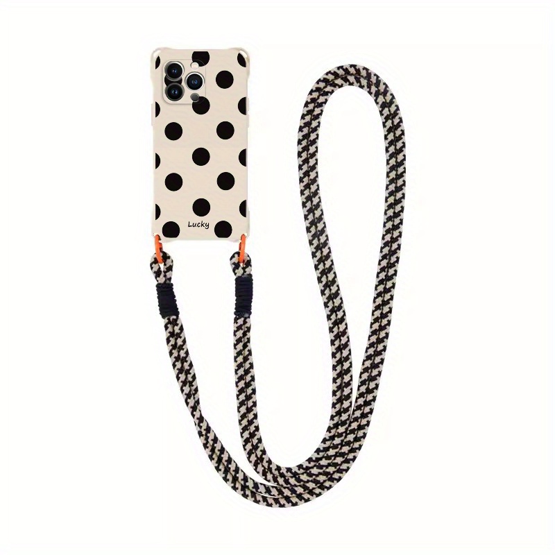 TEMU Phone Case: Full Screen Dots Suitable For Iphone 16 Pro Max/15 Plus/14/13/12/11 Phone Case, Shockproof, Anti Slip, Lightweight, 4 Corner Hanging