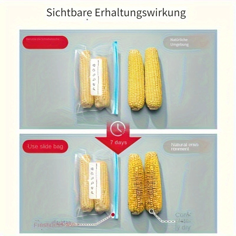 45 Wiederverwendbare Gefrierbeutel – 20 Klein, 15 Mittel, 10 Groß, Mit Zipper, Lebensmittelecht