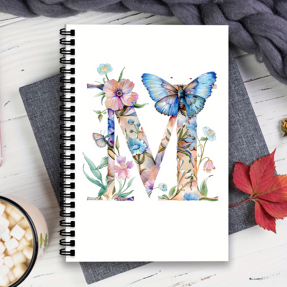 TEMU 1pc Cuaderno Personalizado con y , Impresión Premium, Ideal para Estudio, Trabajo y Planificación Diaria - Regalo para Navidad, Halloween y