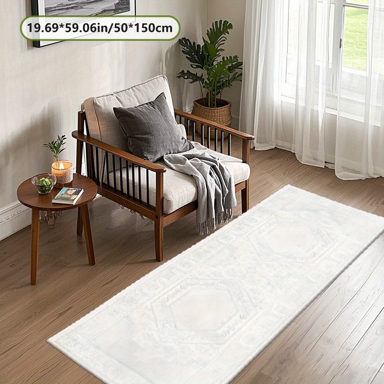 TEMU A Long Strip Carpet Made Of Golden Diamond Velvet, Weighing 800 Grams Per , With Plastic Backing. It Features A