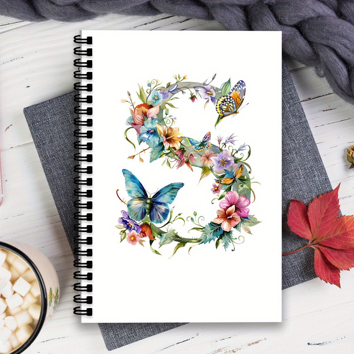 TEMU 1pc Personalized Initial Notepad Custom Name Journal With Premium Printing, Study, Work & Daily Planning Ideal Christmas, Halloween &