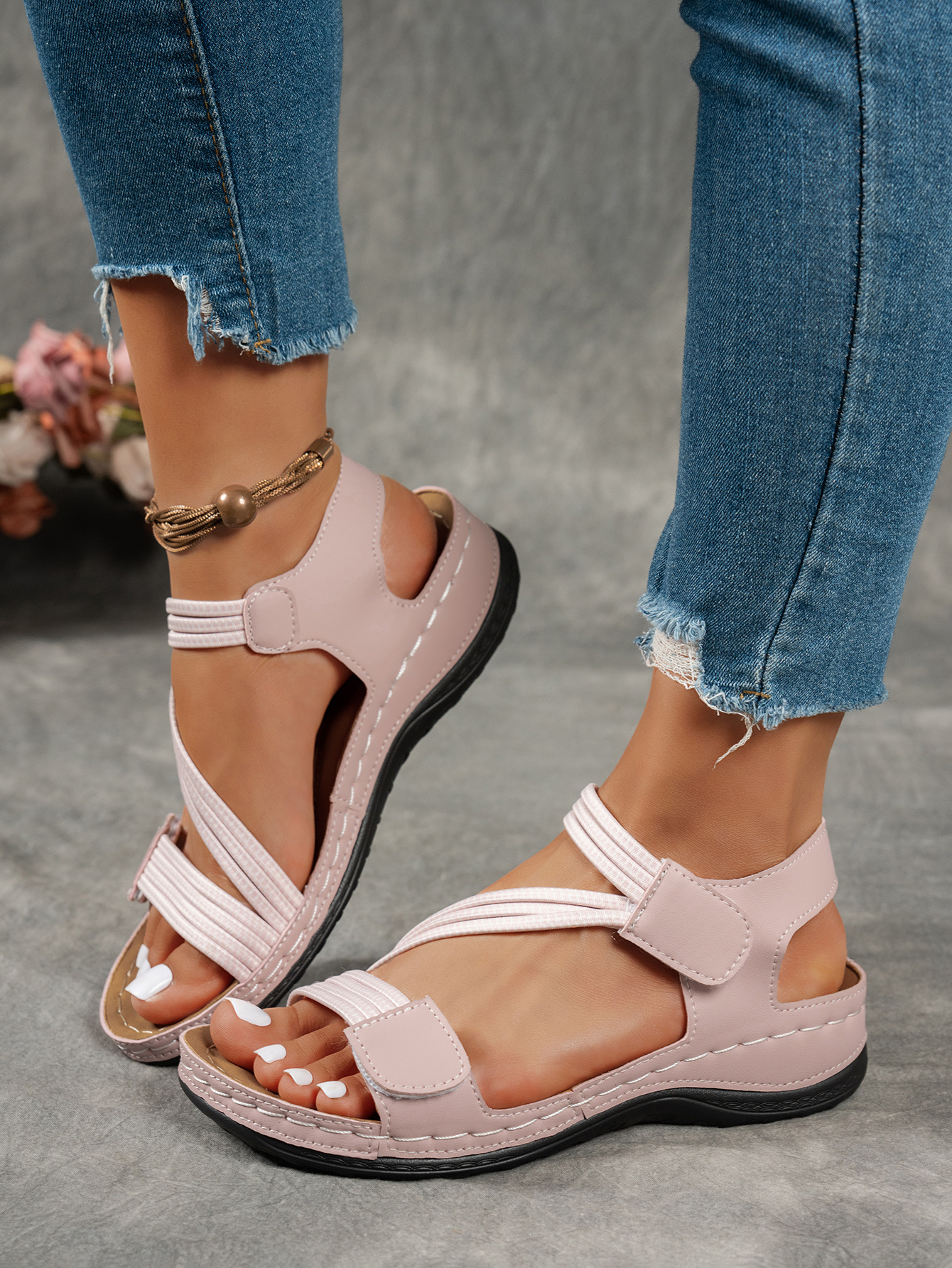 womens summer fisherman sandals adjustable ankle strap open toe platform wedge heel breathable synthetic leather casual   for outdoor vacation daily wear strappy sandals warm weather footwear retro style stylish   lovers durable footwear fashionconscious women details 17