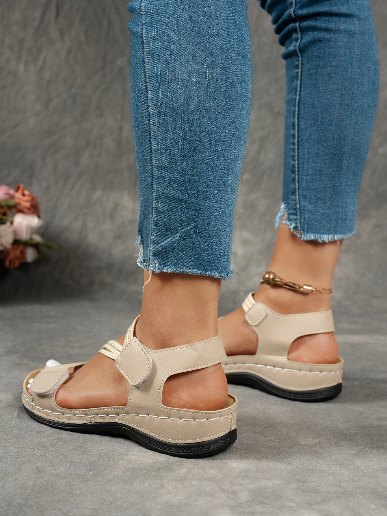 womens summer fisherman sandals adjustable ankle strap open toe platform wedge heel breathable synthetic leather casual   for outdoor vacation daily wear strappy sandals warm weather footwear retro style stylish   lovers durable footwear fashionconscious women details 22