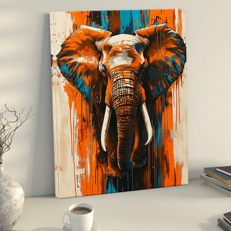 象 絵 壁画 (フラワーエレファント90x120cm タッチドピクチャー