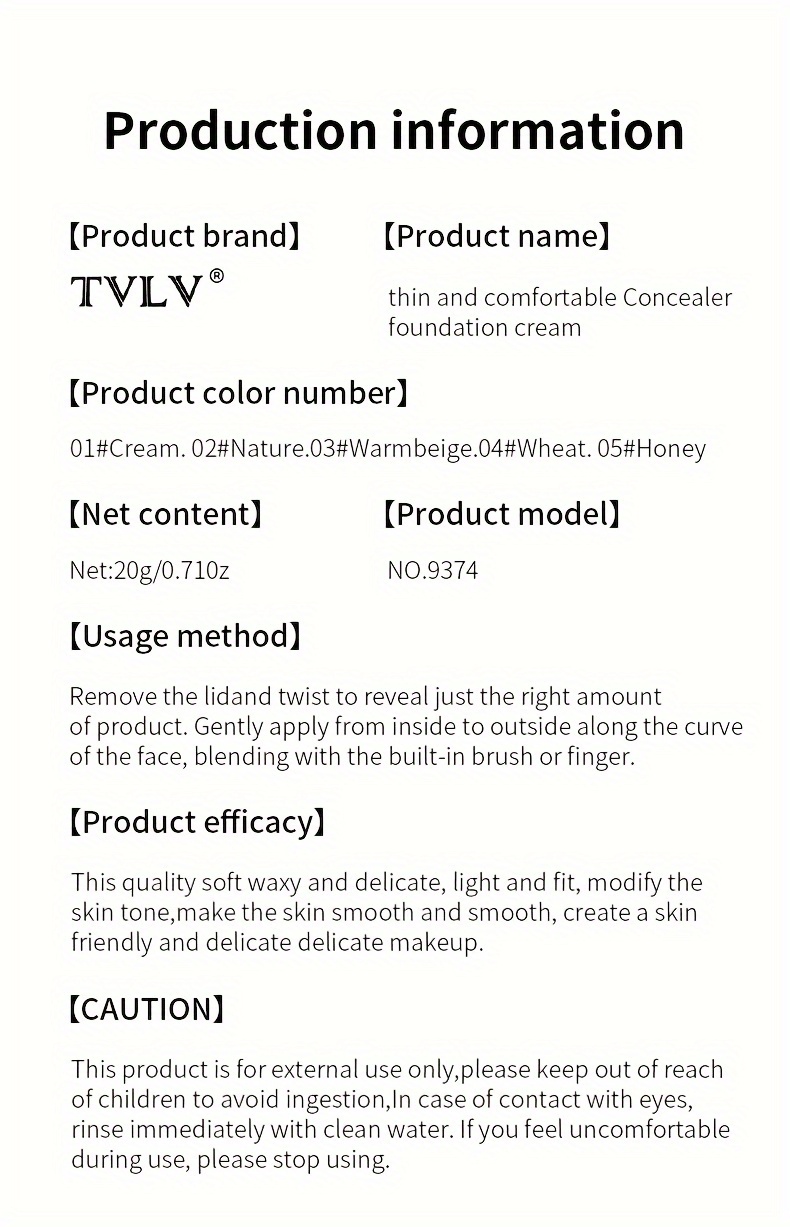 tlyv   foundation cream - natural look, long-lasting, stain-resistant, moisturizing cc cream with built-in brush, lightweight texture for all light beige types, waterproof & sweatproof,   nose contouring &   coverage, waterproof foundation | sleek   |   brush applicator details 16