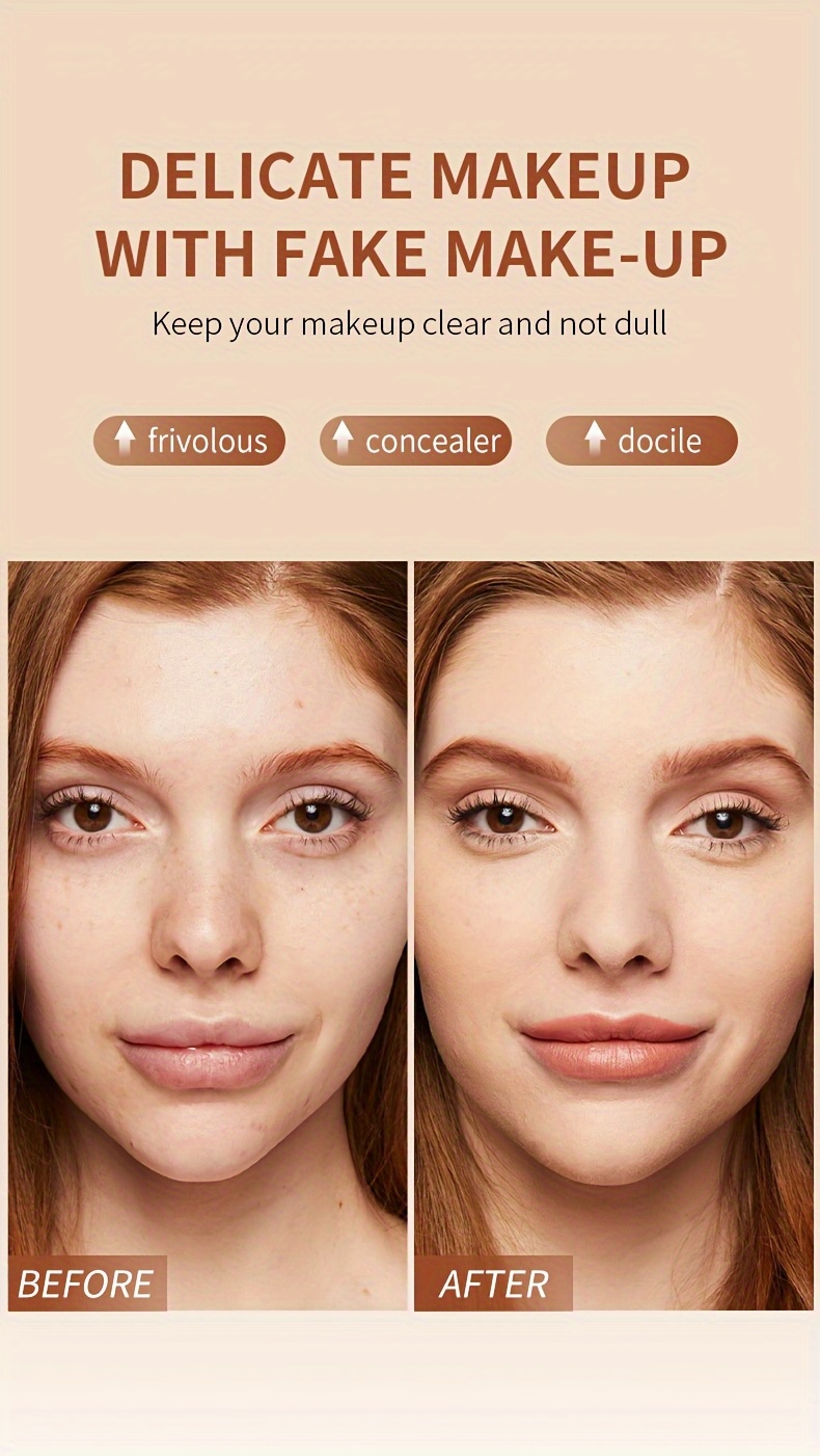 tlyv   foundation cream - natural look, long-lasting, stain-resistant, moisturizing cc cream with built-in brush, lightweight texture for all light beige types, waterproof & sweatproof,   nose contouring &   coverage, waterproof foundation | sleek   |   brush applicator details 14
